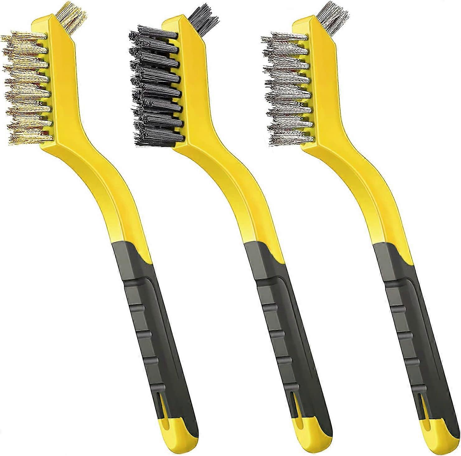 Brush Set, Nylon/Brass/Stainless Steel, Deep Cleaning