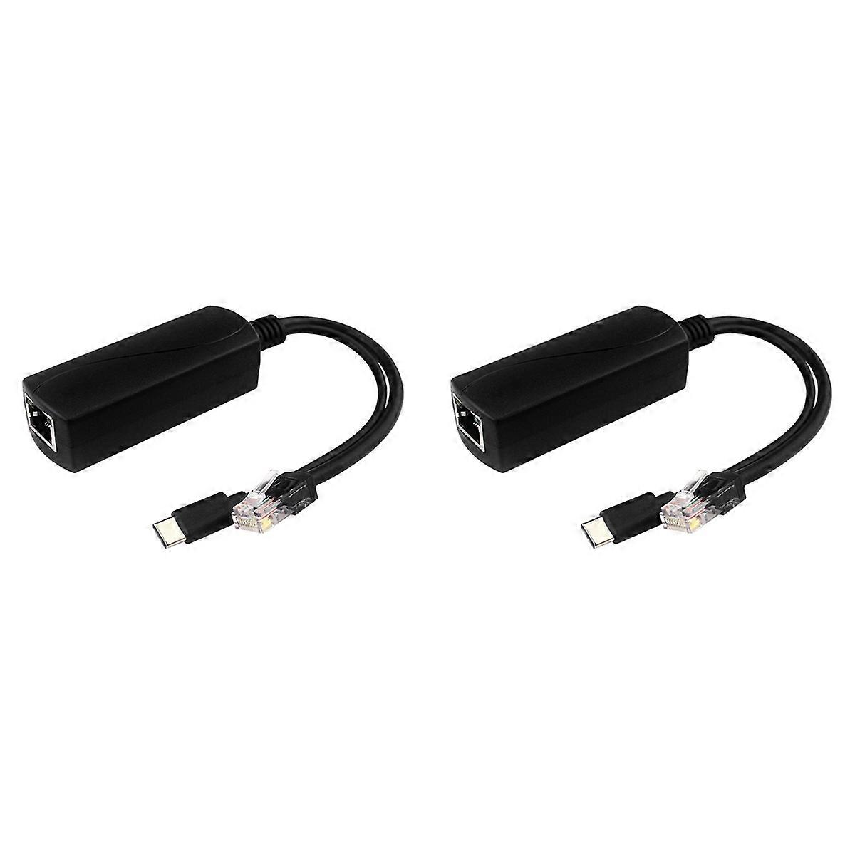 2X POE Splitter for Raspberry Pi5/5 Generation 5V 4A Type-C Interface Gigabit Ethernet Power over E