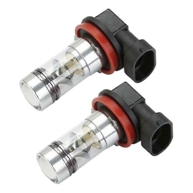 2 x H8 H9 H11 6000k White 100w High Power Led Fog Light Driving Bulb
