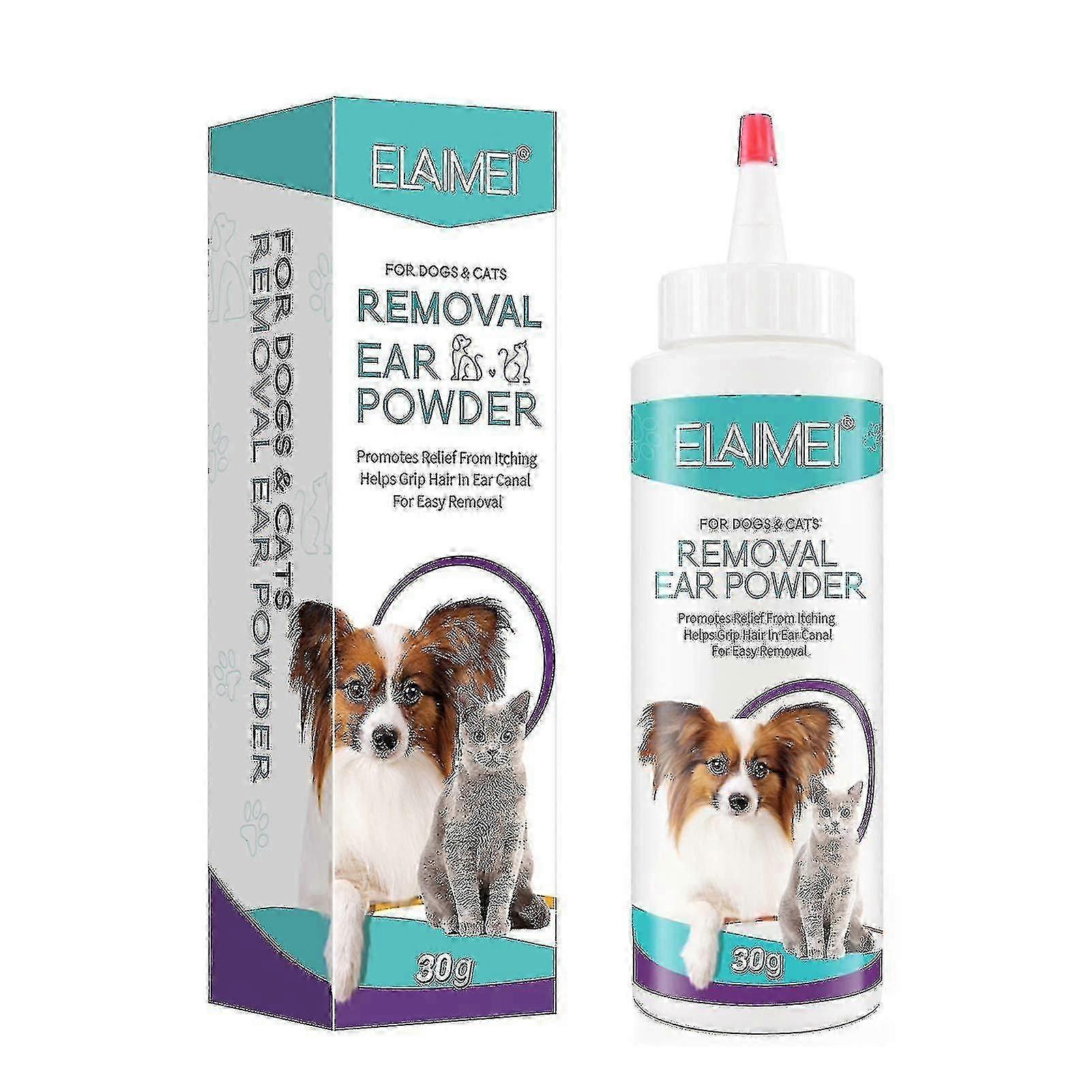 犬の耳の感染症治療無痛の犬の耳の粉末脱毛のために、感染した耳の炎症、かゆみ、感染症を起こしやすい耳を治療します、30g---コード1