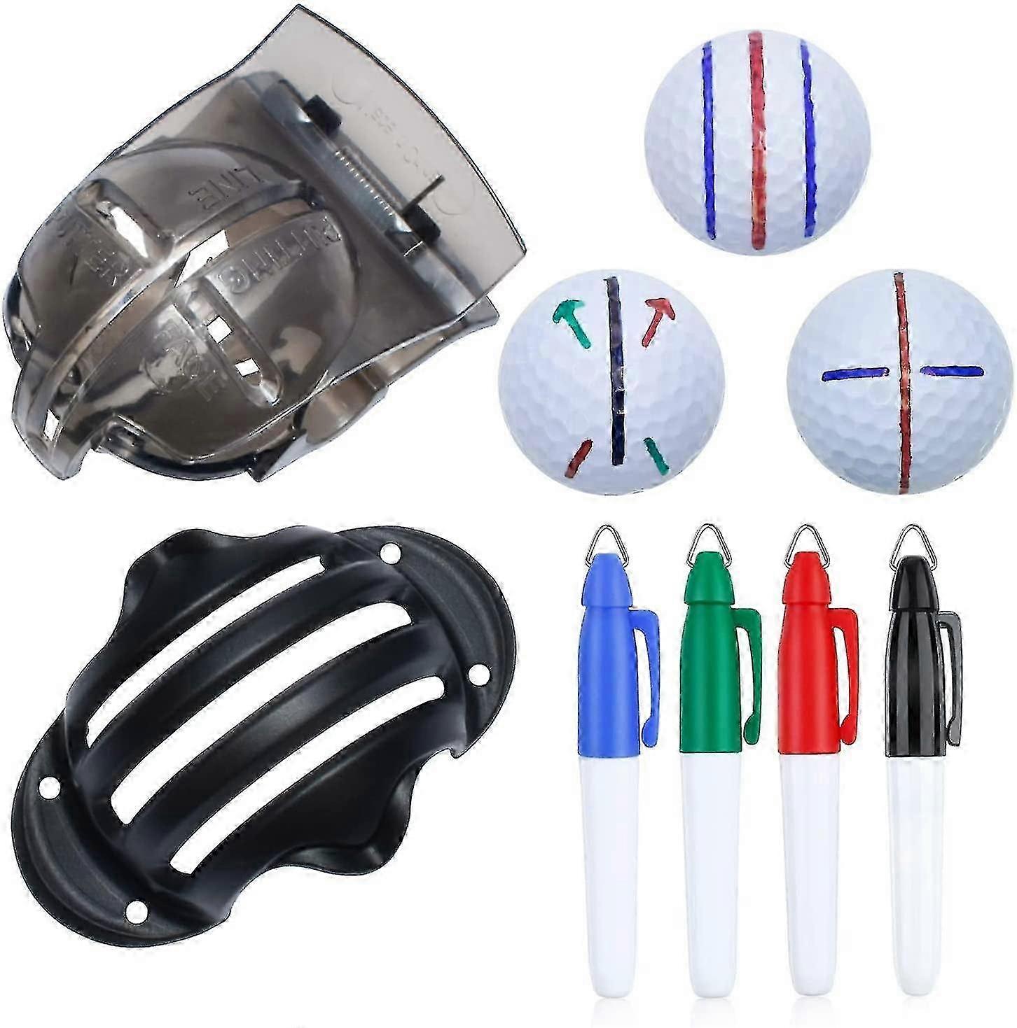6 Pack Golf Ball Line Drawing Marker - Golf Ball Marking Tool Kit