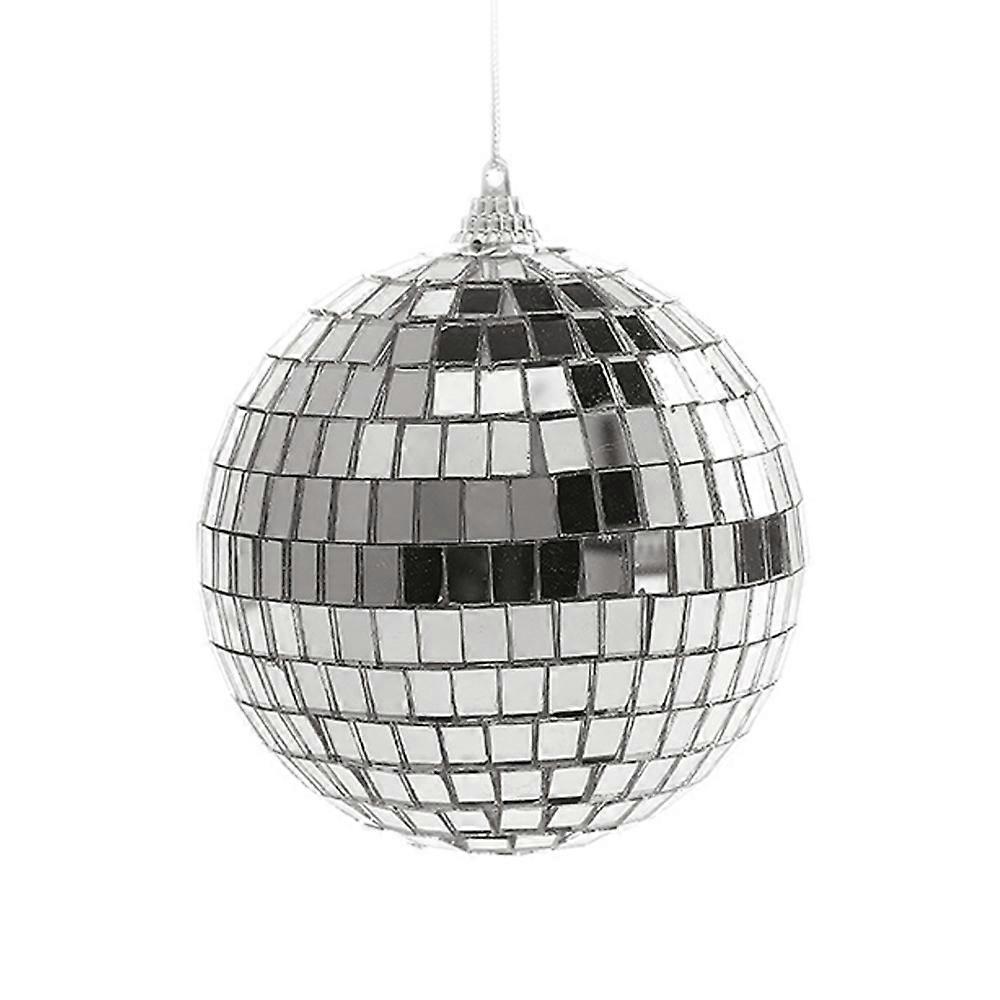 Mirror Disco Ball for Birthday Decorations, Reflects Light with Shiny Square Mirrors, Lightweight and Durable for Effortless Hanging