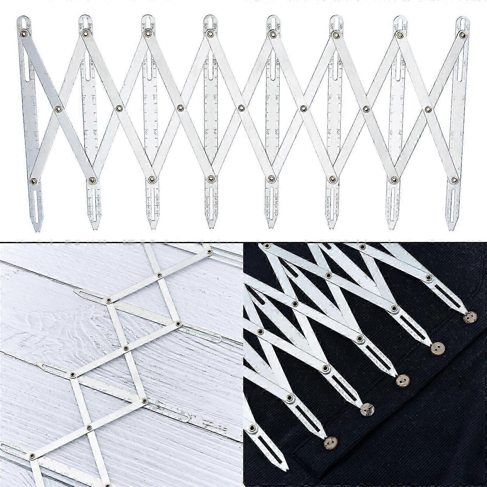 Measuring Tools Positioning Ruler Woodworking 8 Heads Expanded To 24" Scribe Telescopic Metal