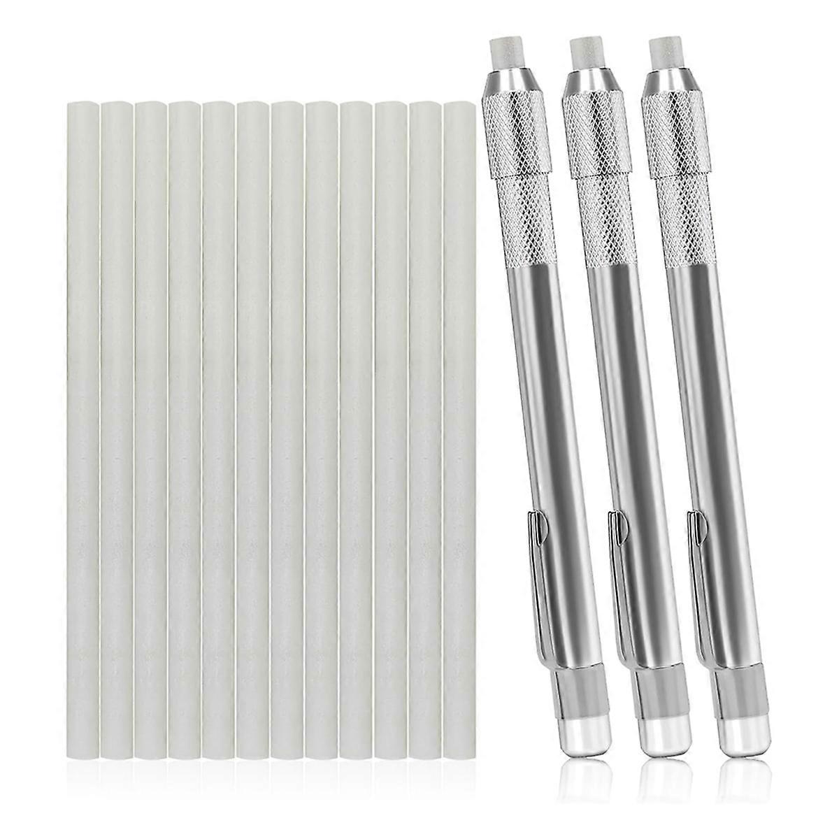 Round Soapstone Holder Set of 15, Markers White Clear, Removable Markers, Extra 12 Round Soapstones, Best for Soldering