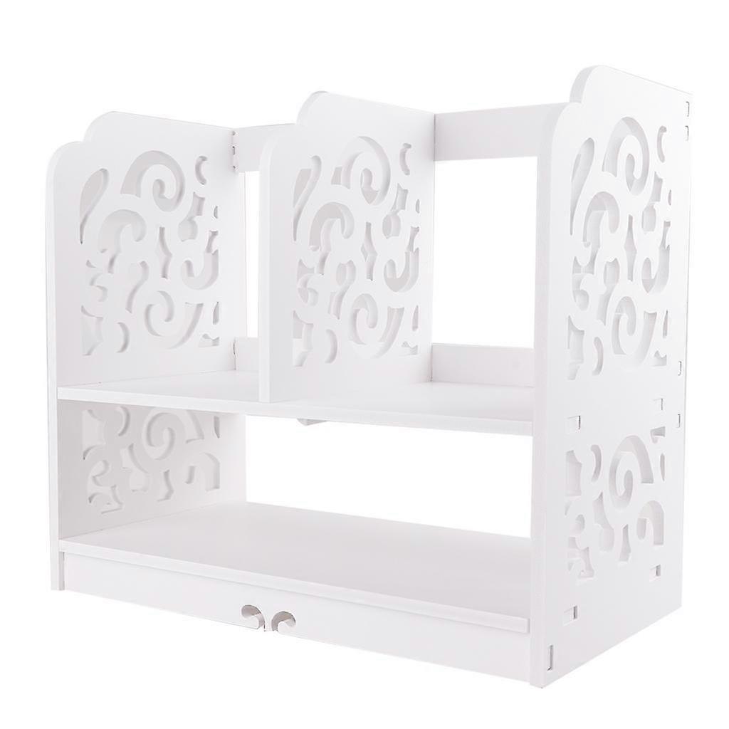 Schreibtisch Organizer Scrollwork Tischplatte Regal als Bücherregal, Schreibwarenhalter, Blume