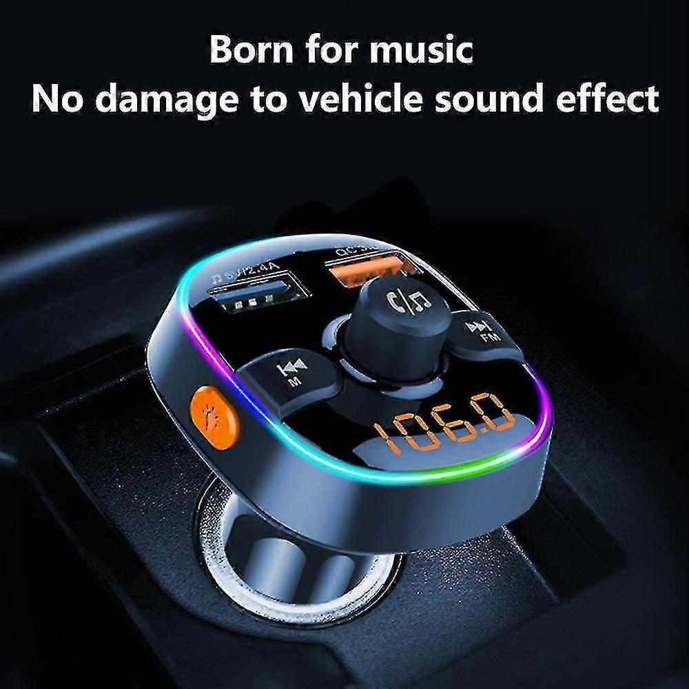 Bluetooth Fm Transmitter For Car,wireless Radio Adapter Music Player