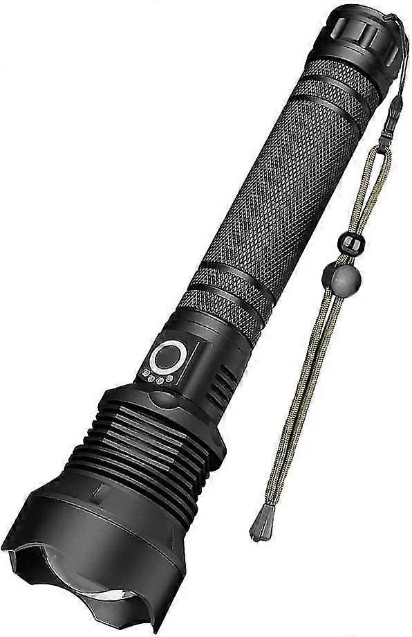 Ultra Powerful Led Torch, 90000 Lumens Rechargeable Flashlight Xhp70 Ultra Powerful Adjustable Zoomable Waterproof Flashlight Torch, Usb Rechargeable