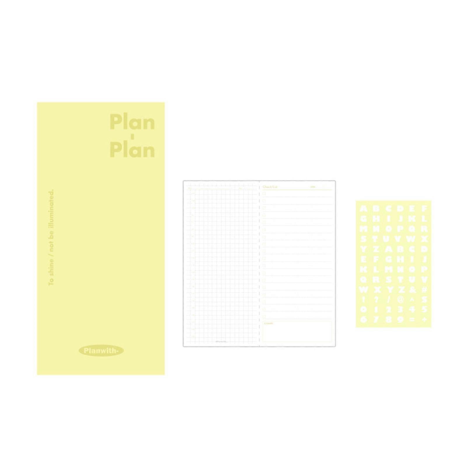Colorful Notebook, Daily Planner Notepad, Pocket Note Pad Hardcover Notebook, Memo Paper Notepad with Hard & Thick Cover Yellow