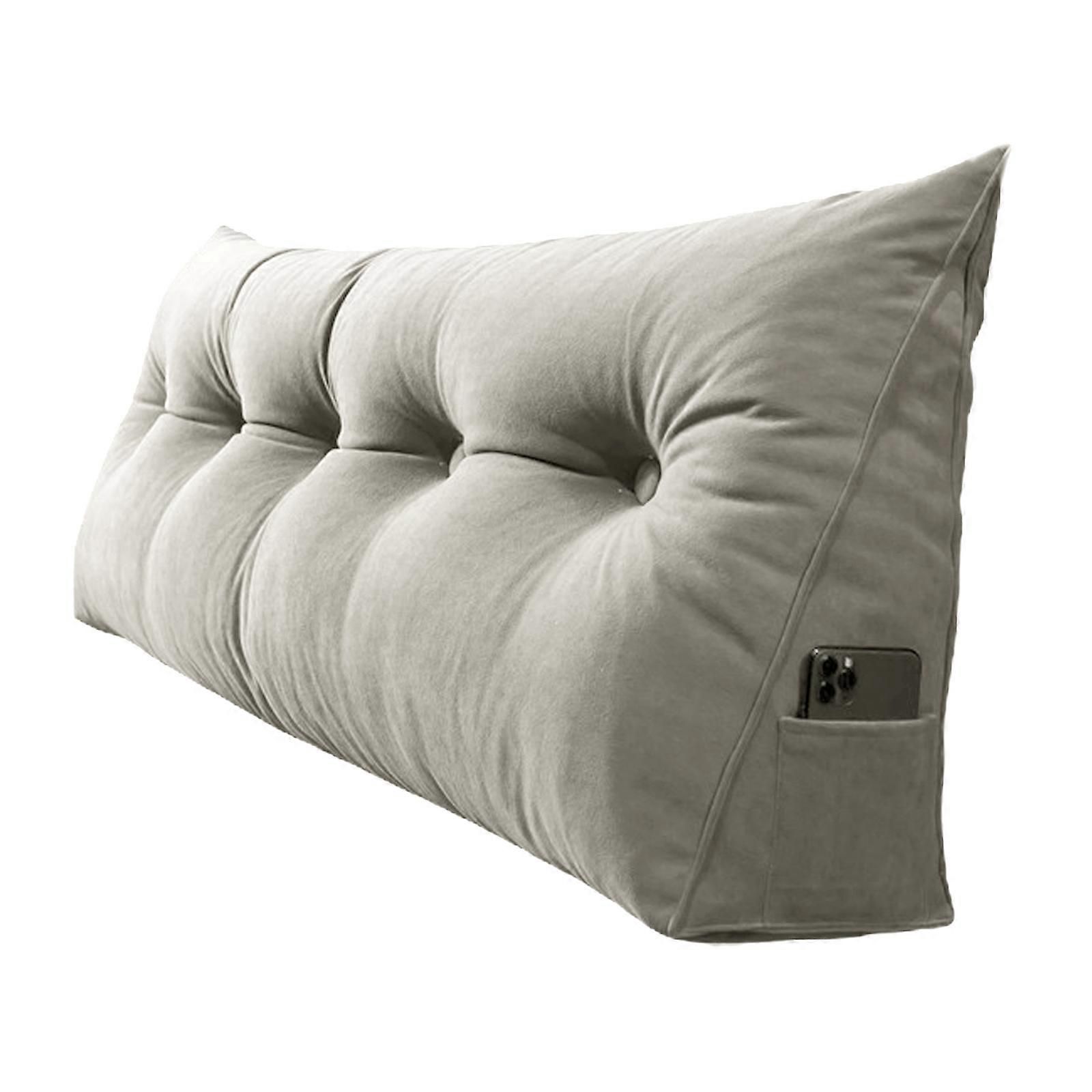 Triangle Cushion Bed Head Large Backrest 60x50x20cm Soft Plush