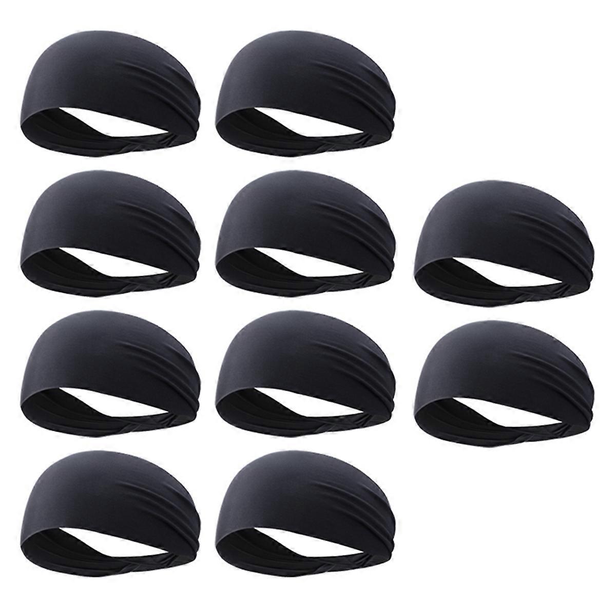 Ultra-thin sweat-absorbent sports headband, black