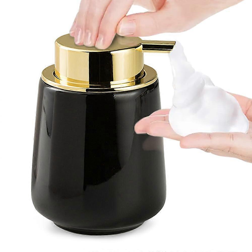 Modern Chic Gold Soap Dispenser for Bathroom Black