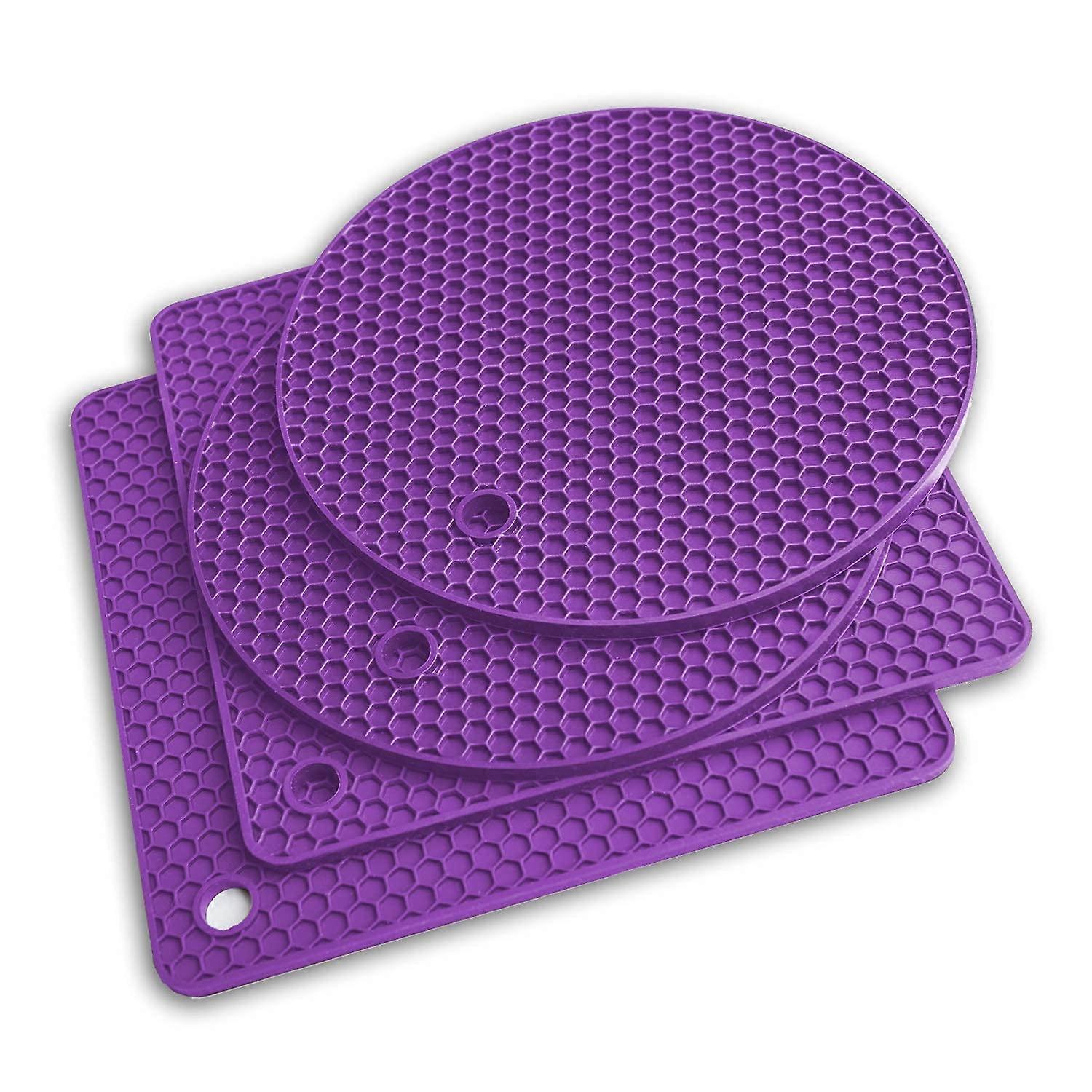 4 Pieces Pot Holders and Trivet Mats Heat Resistant to 440°F Protect Countertop