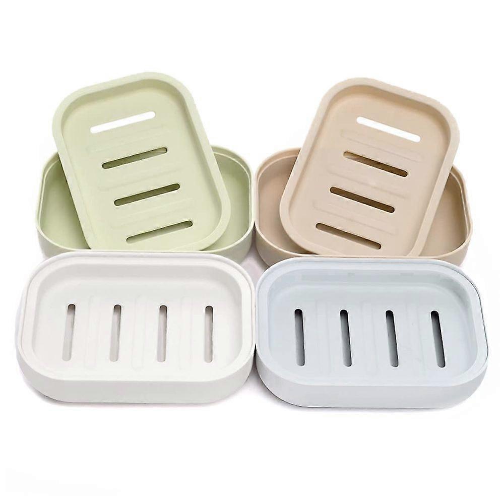 Plastic Soap Dish, Soap Container, Double Layer Draining Soap Holder for Shower, Bathroom or Kitchen