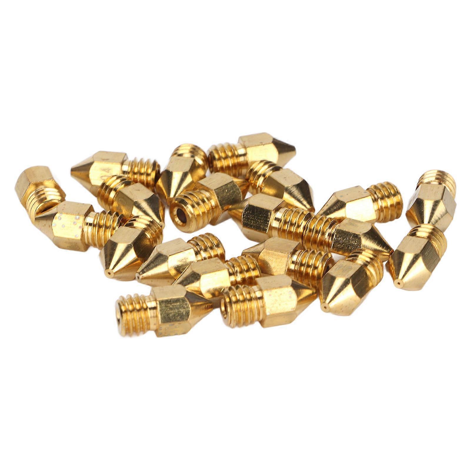 20pcs MK8 Kit de buse 1.75mm M6 Fil poli Extruder Buses avec boîte de rangement pour remplacement de l’imprimante 3D 0.4mm