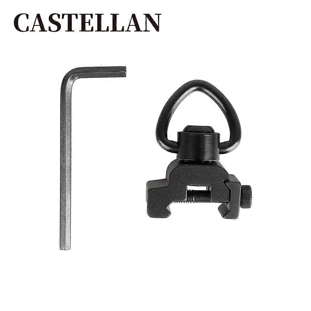Heavy Duty Quick Release Detach Push Button Sling Swivel Adapter Set Picatinny Rail Mount Base 20mm Connecting Sling Ring