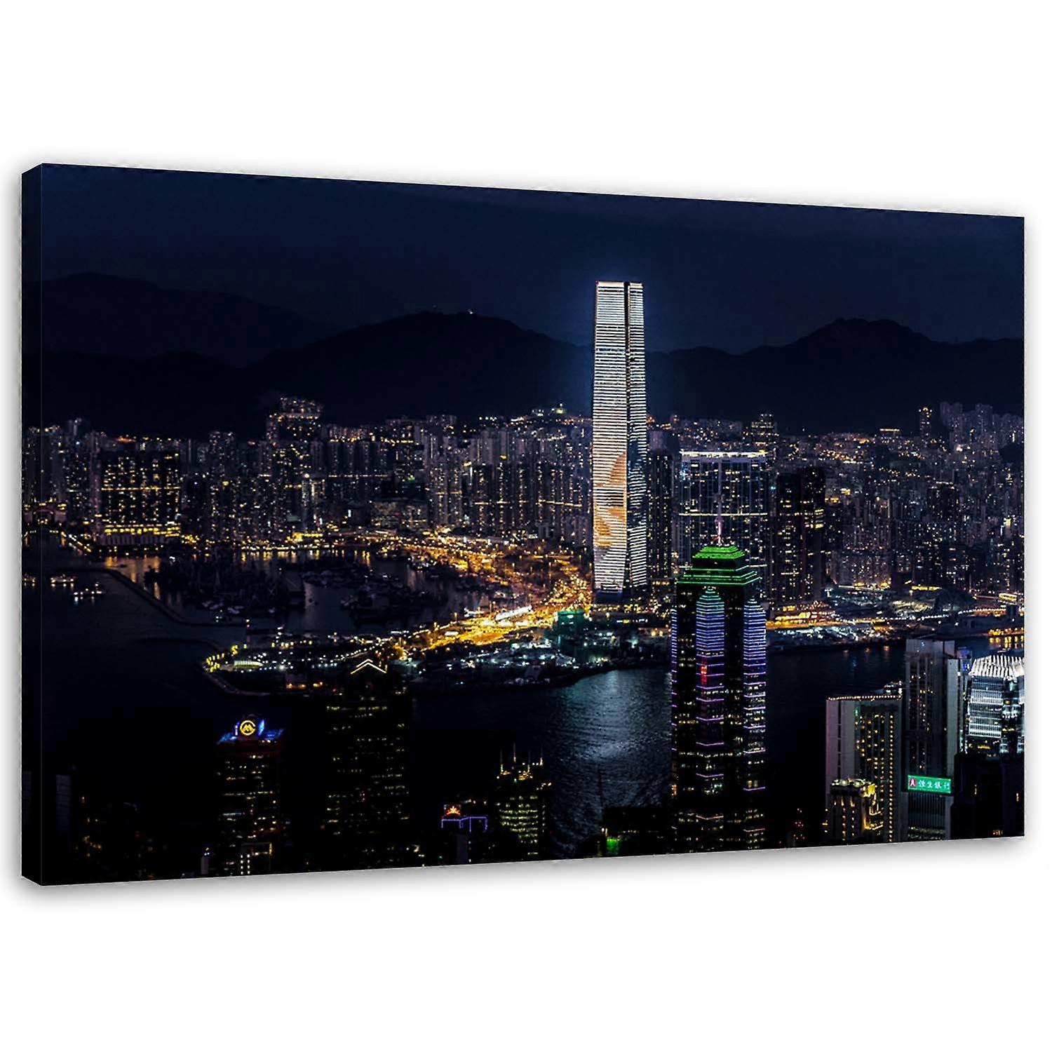 Impression sur toile, Gratte-ciel, bâtiments, architecture - 120x80