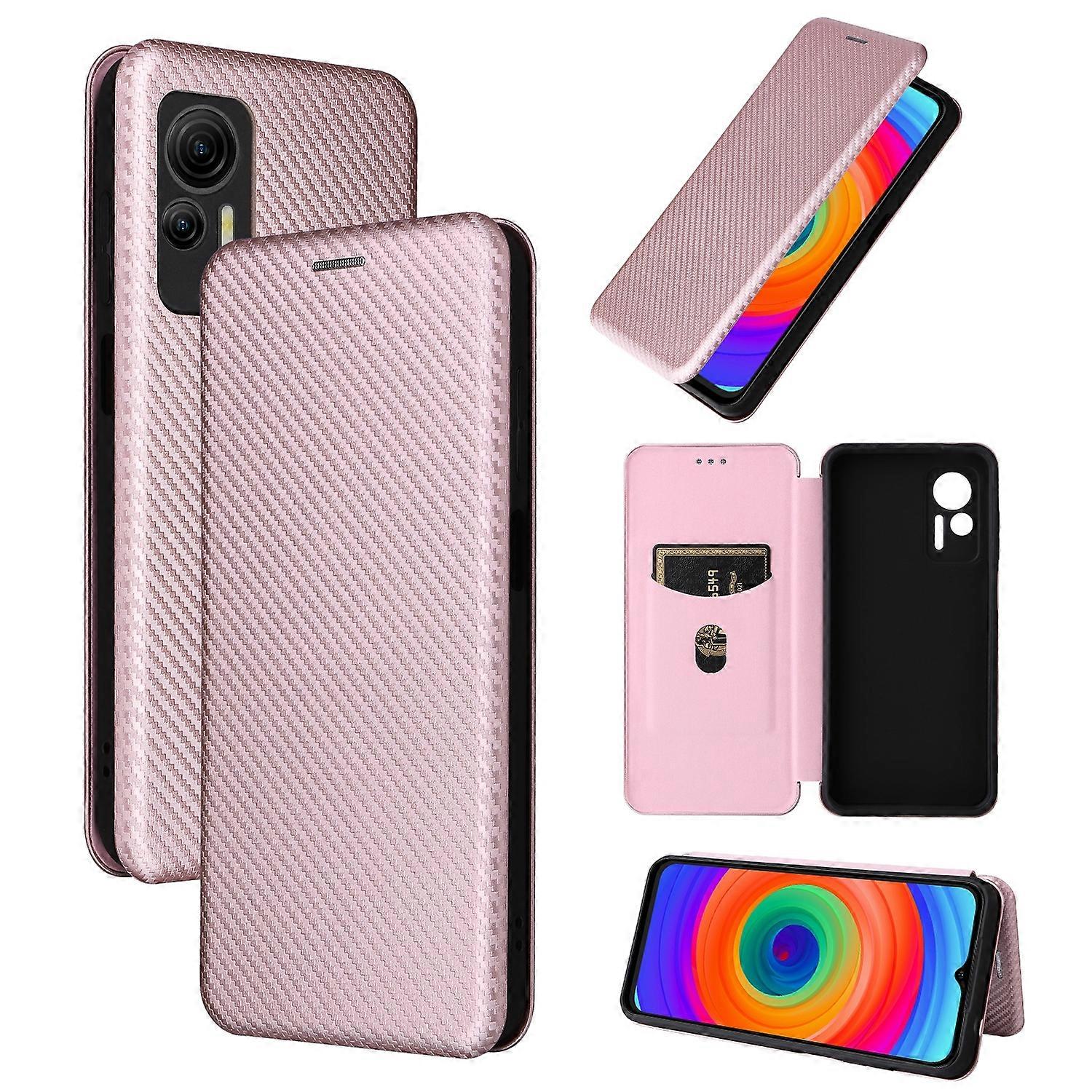For Ulefone Note 14 Carbon Fiber Texture Flip Leather Phone Case