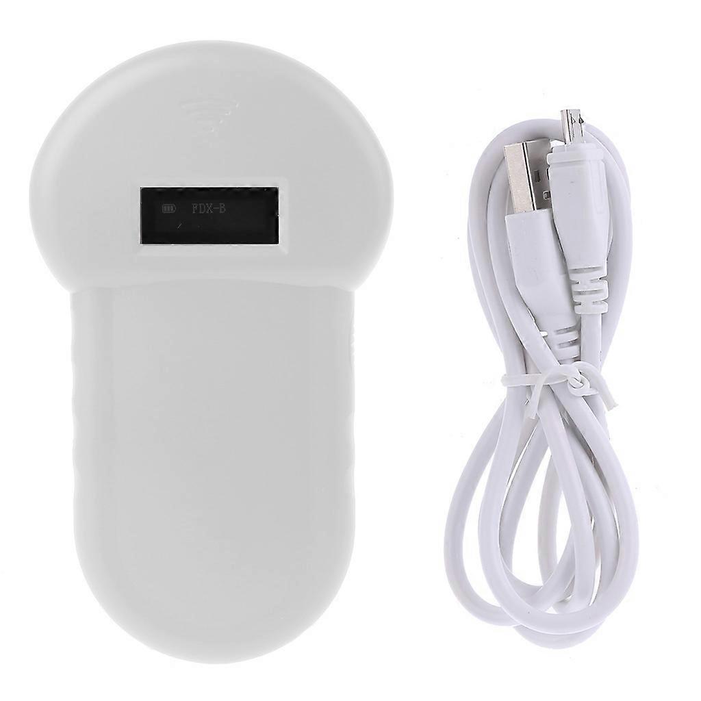 Pet ID Microchip Scanner Universal Animal Chip Reader Handheld OLED Display History Data 134.2Hz Veterinary Management White