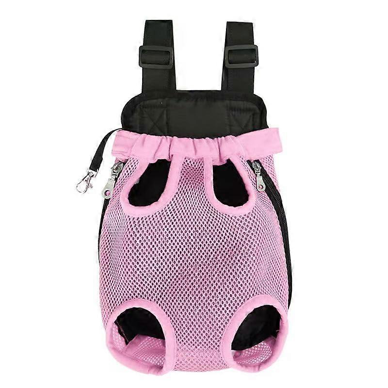 Pet Carrier Backpack for Cats and Dogs, Adjustable Legs Out Design, Large Size, Pink for Travel