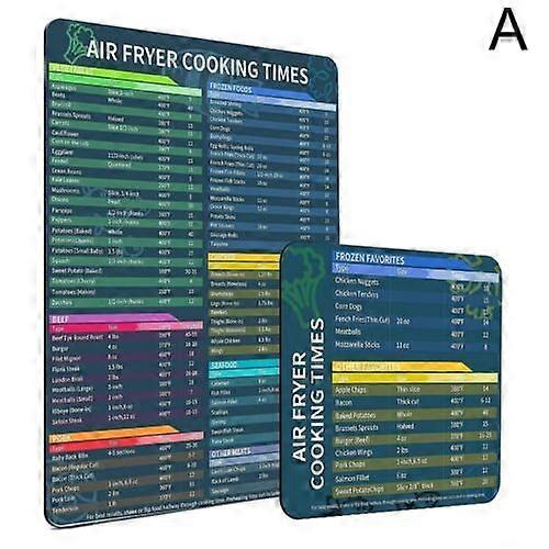 Air Fryer Magnetic Cheat Sheet Cookbook Kichen Accessories Chart, Cooking