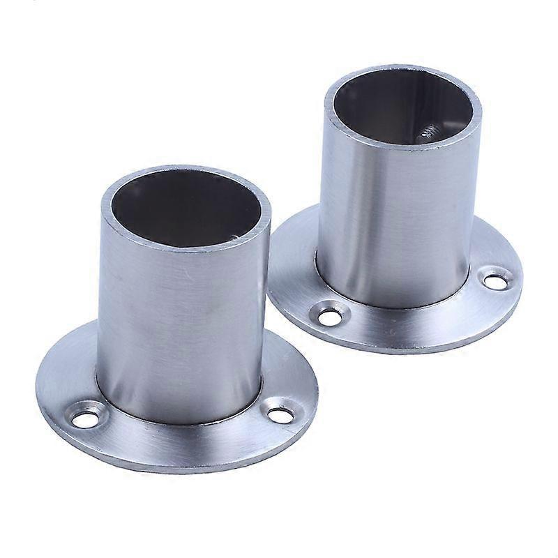Armoire 25mm Tube En Acier Inoxydable Rail Rod End Support Support 2pcs