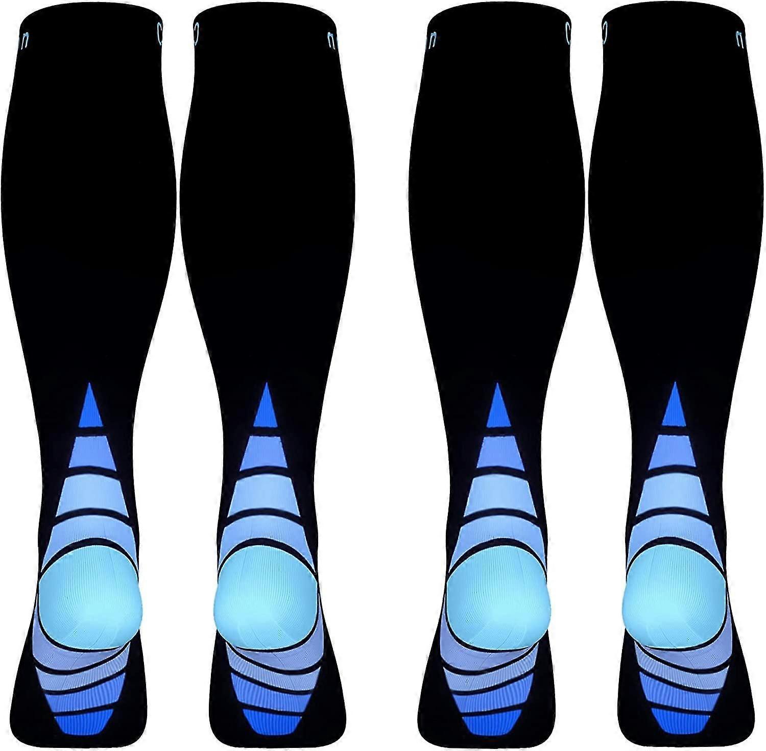 Chaussettes / Bas de compression pour hommes Femmes, Chaussettes de compression de sport Chaussettes de compression élastiques Chaussettes de compression High Long 2paird-