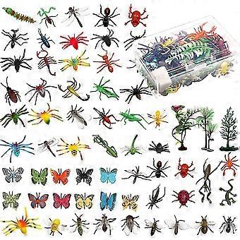 75 pezzi Fake Bugs Toy Assortito Play Bugs Insect Toys S Mini Insect Toys Om Insects Bug Toys con Stora Box For Ldre
