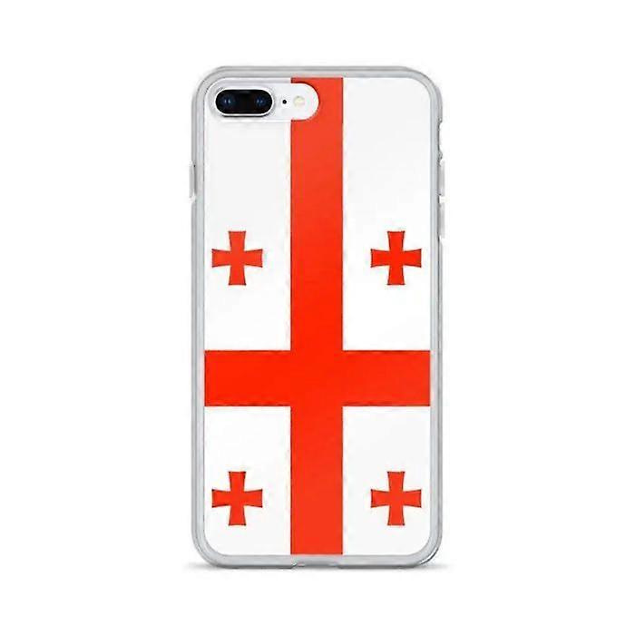 iPhone Case - Georgia Flag - Flexible - Multicolor - Compatible with iPhone 7 Plus