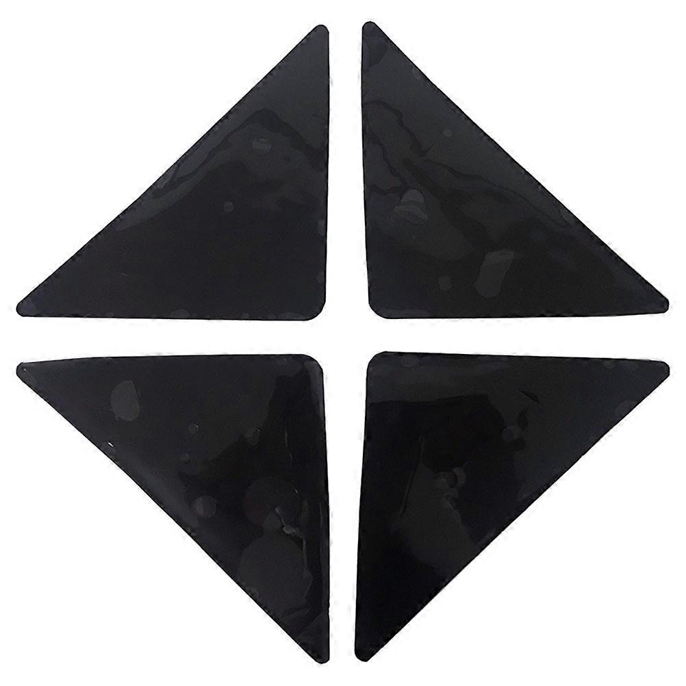Black PU Carpet Fixing Stickers for Hardwood Floors 4pcs Ensuring Durability and Easy