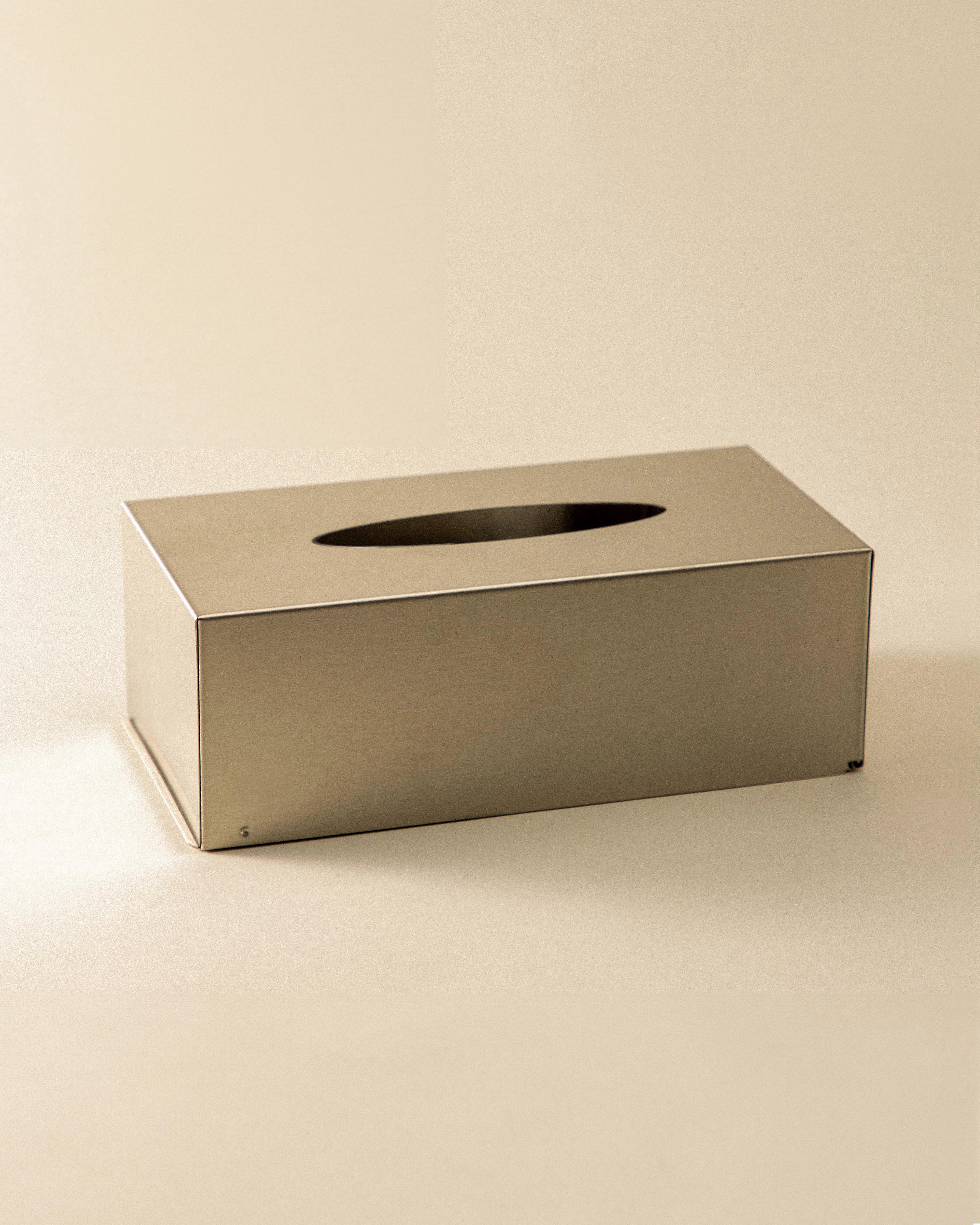 COSMIC Tissue Box Cover, Matt Chrome, Free-standing, Collection Architect S+