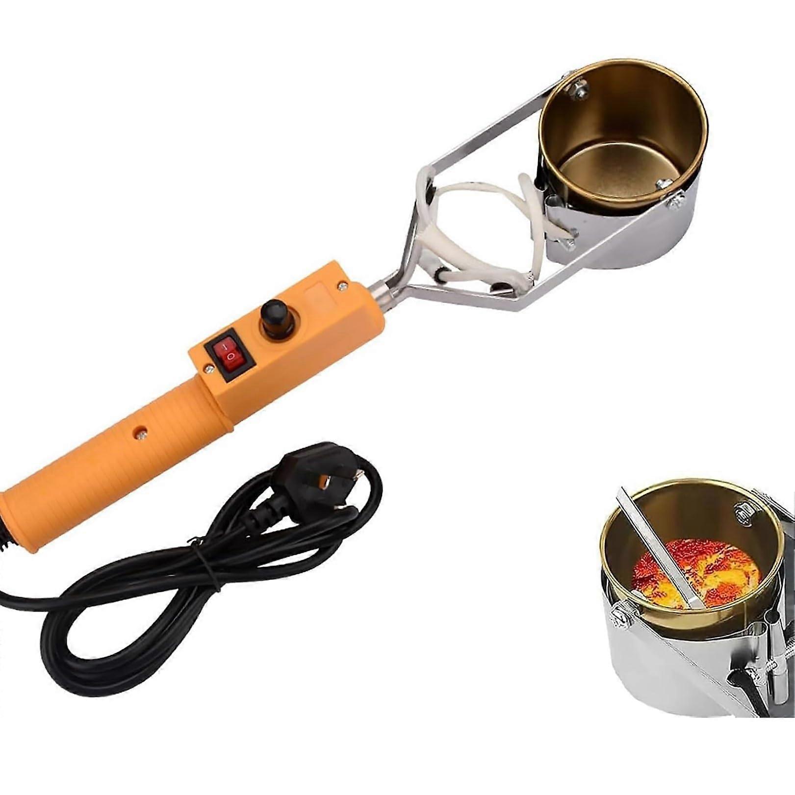 Lead Melting Pot Melting Tin Furnace, Temperature Range 200450℃ Furnace Melting Soldering Crucible with Handle for Casting Mold, Pendant(280W)