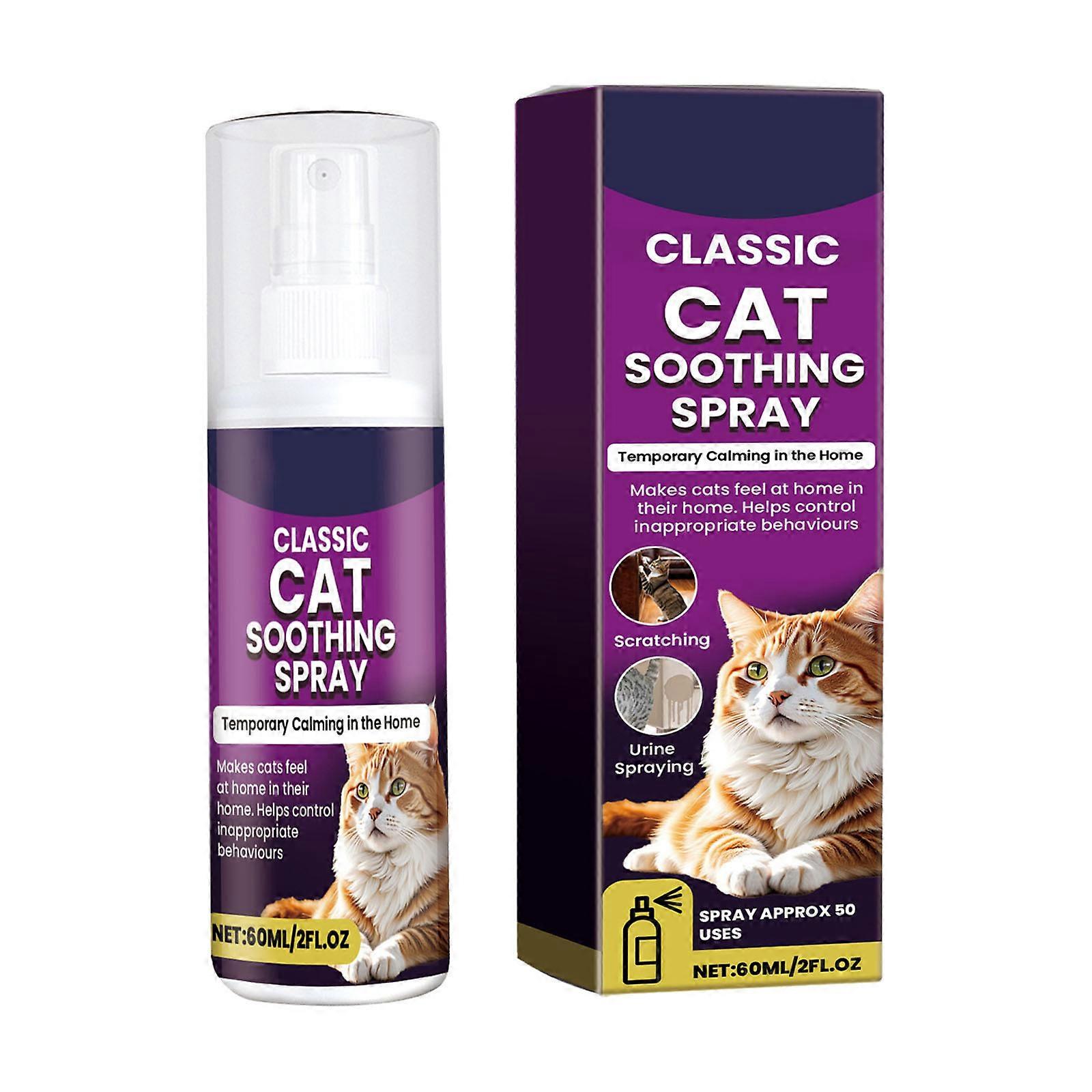 Relaxation Calming Spray for Pet Cats Efficient Soothing Spray for Separation Anxiety Relaxing Calming Solution for Cats
