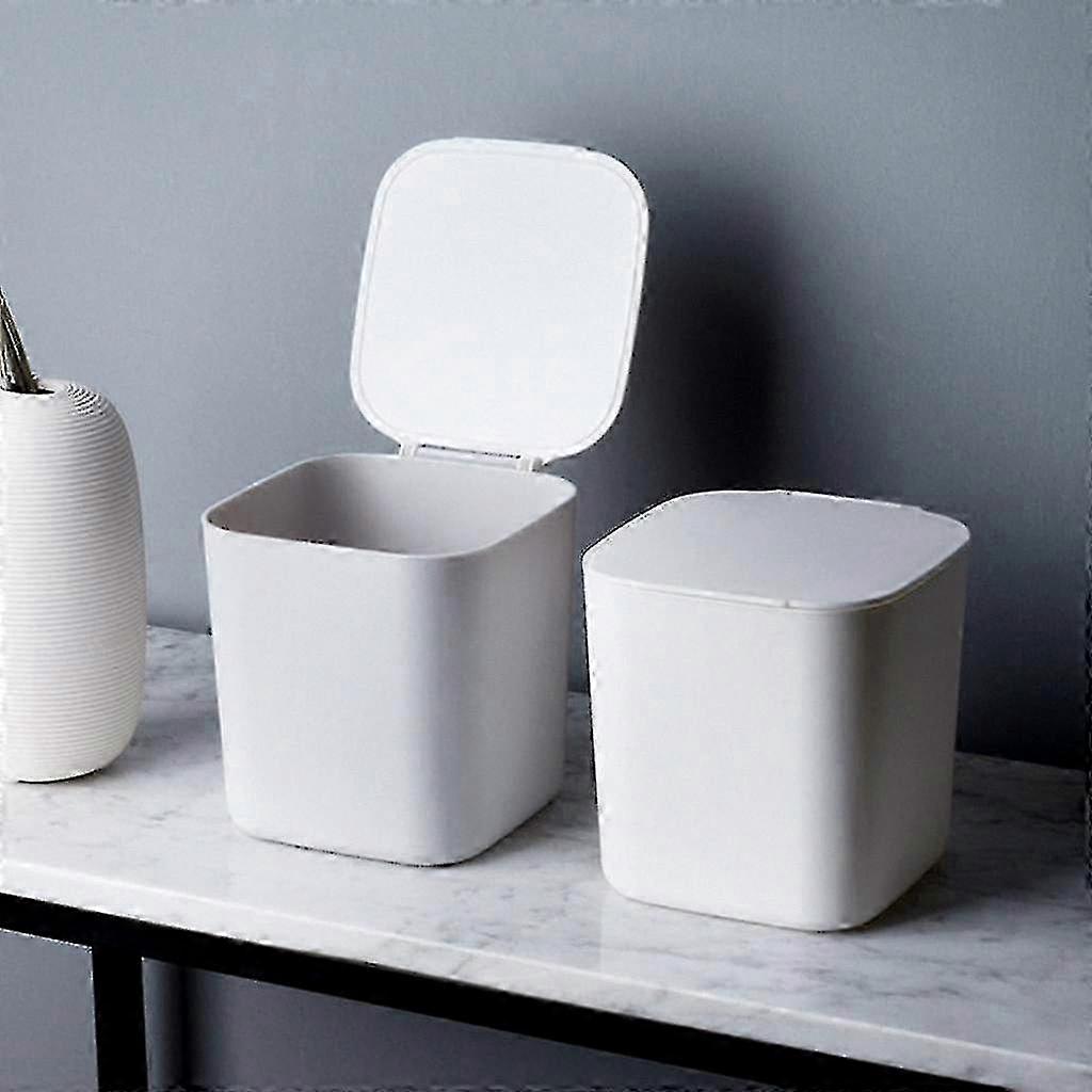 Compact Square Waste Bin Suitable for Bathroom or Bedroom, Elegant and Minimalistic Design