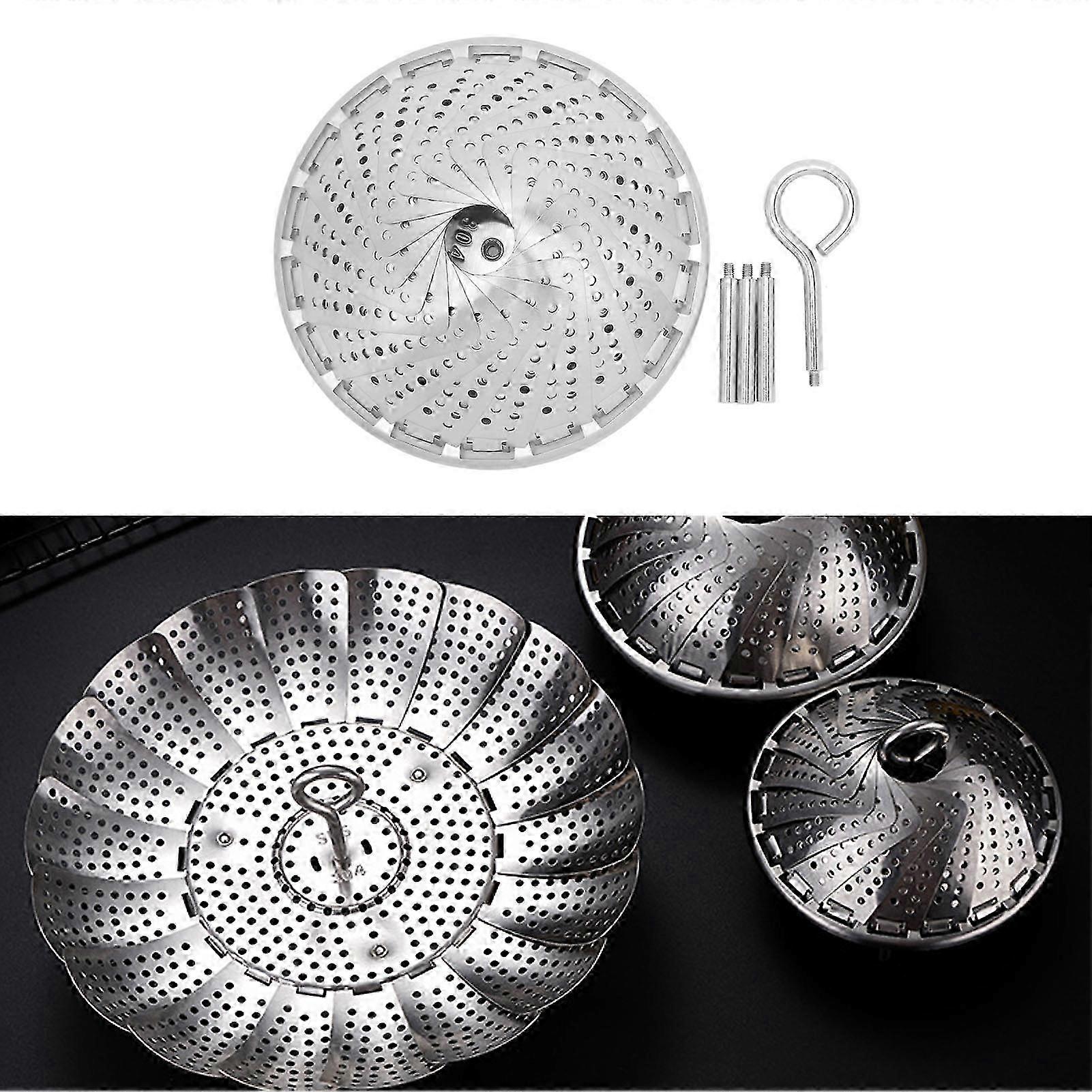 Sammenleggbar 304 rustfritt stål grønnsaksdamper - Ingen varp utvidbar design