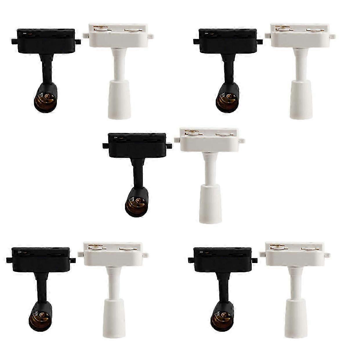 Adjustable Mini Track Light Black and White Single Phase Bulb