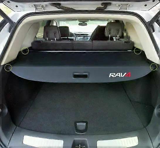 החל שחור תא מטען צל אחורי חבילה מדף מטען כיסוי עבור טויוטה RAV4 2014-2019 רכב אתחול מזוודות אבטחת מגן גוון