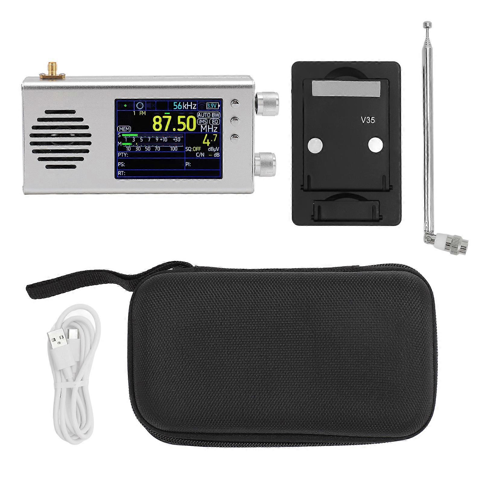 Portable SSB Shortwave Radio Receiver with 3.2" LCD, Dual Speakers, 5000mAh Battery