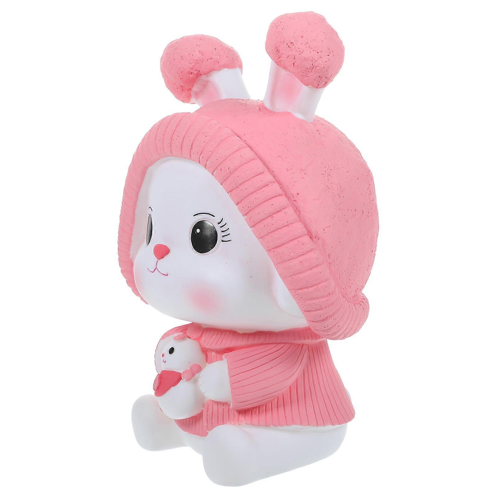 Stylish Bunny Piggy Bank, Versatile Coin Collector and Ornament