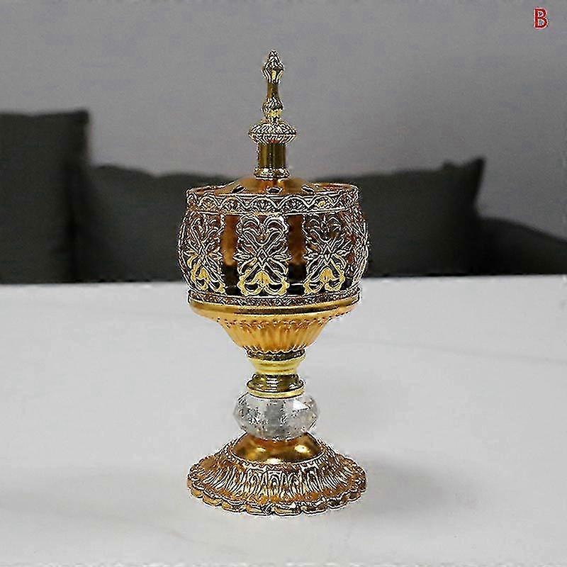 Middle Eastern and European Style Incense Burner for Home Use, Crafted from Durable Metal, Perfect for Enhancing Your Space