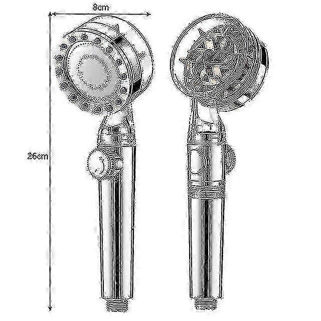 Turboladdat justerbart duschhuvud med högt tryck