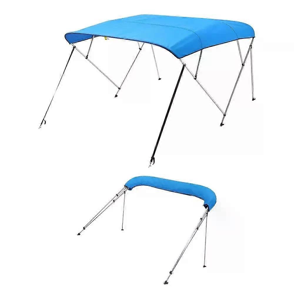 4 Bow Boat Bimini Tops 96Lx(67-72)W x 54H Awning Canopy Blue