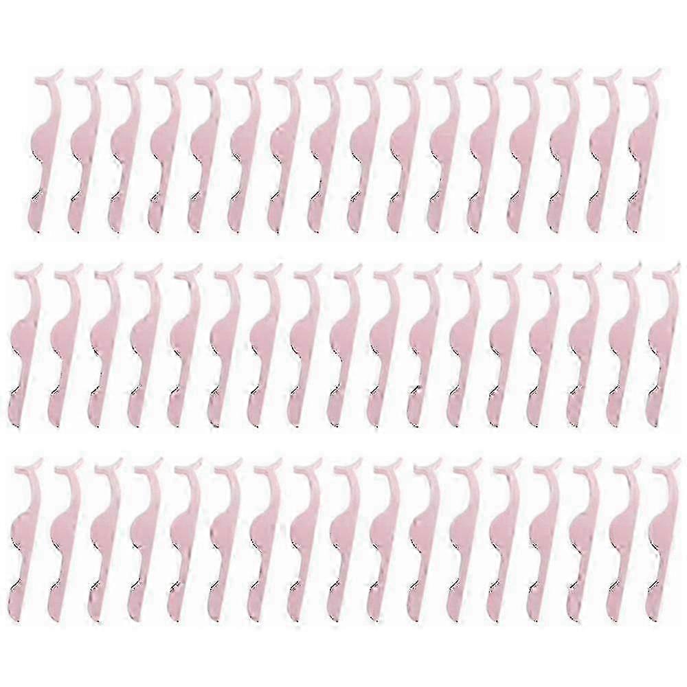 30PCS False Eyelash Tweezer Clip Makeup Tool - Light Pink