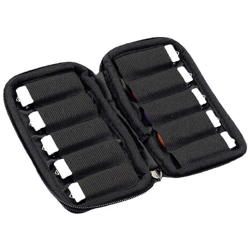 USB Memory Bag Black 10 Compartments Waterproof USB Memory Case Portable Organizer for USB Drives/Pens