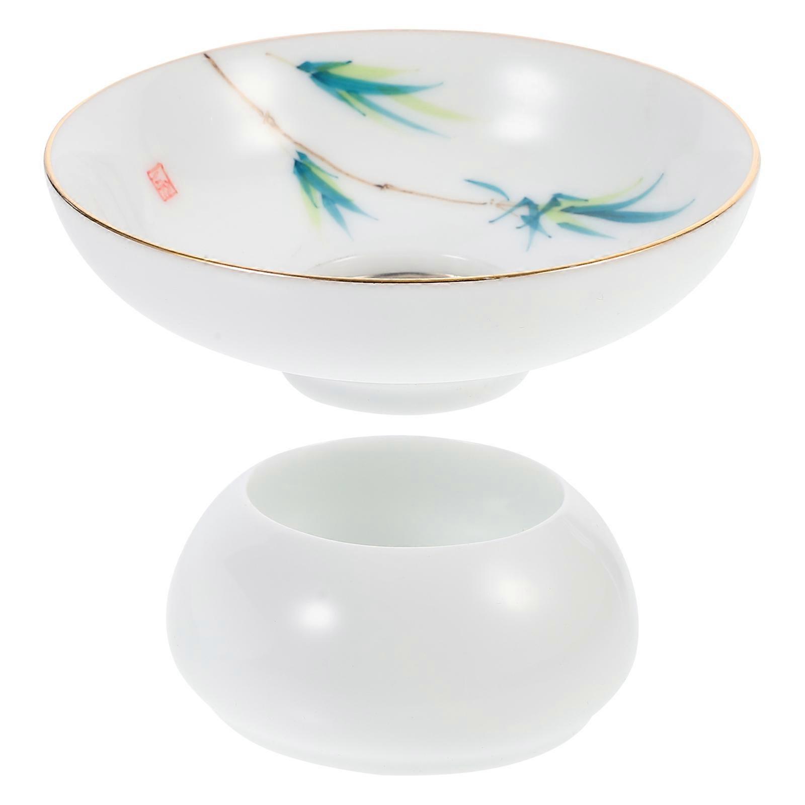 Ceramic Tea Filter Classic Tea Strainer Infuser with Stand Holder