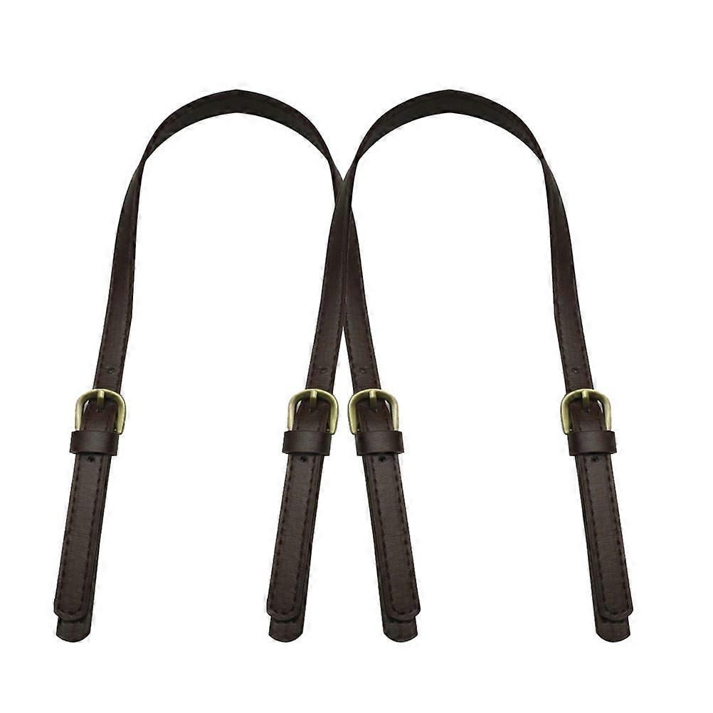 2 stk Tote Bag Stropp Spenne Syntetisk Veske Håndtak For Kvinner Crossbody Belte Dyp Kaffe