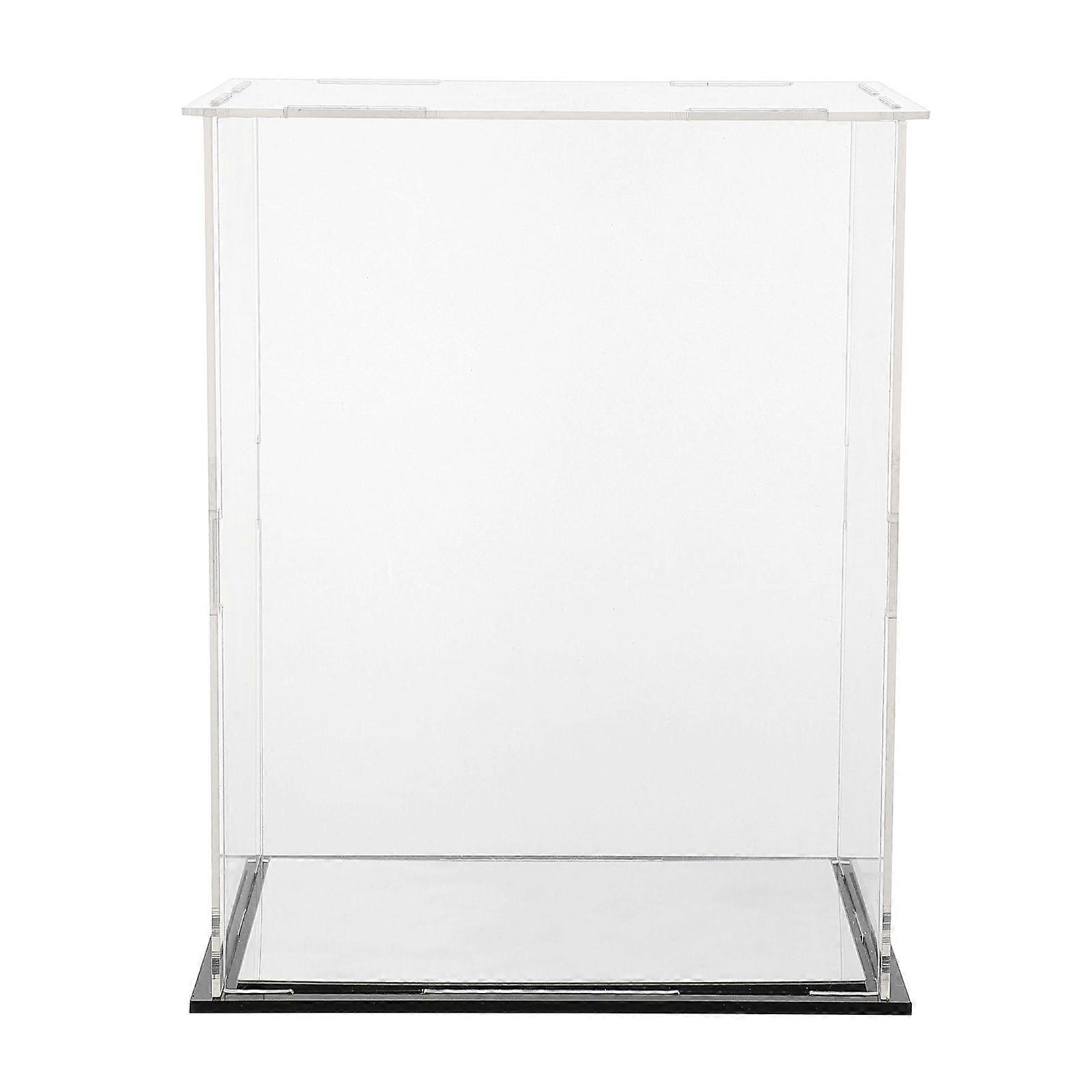 1pc Acrylic Display Box Dust-proof Storage Show Box Model Storage Case with Mirror Base