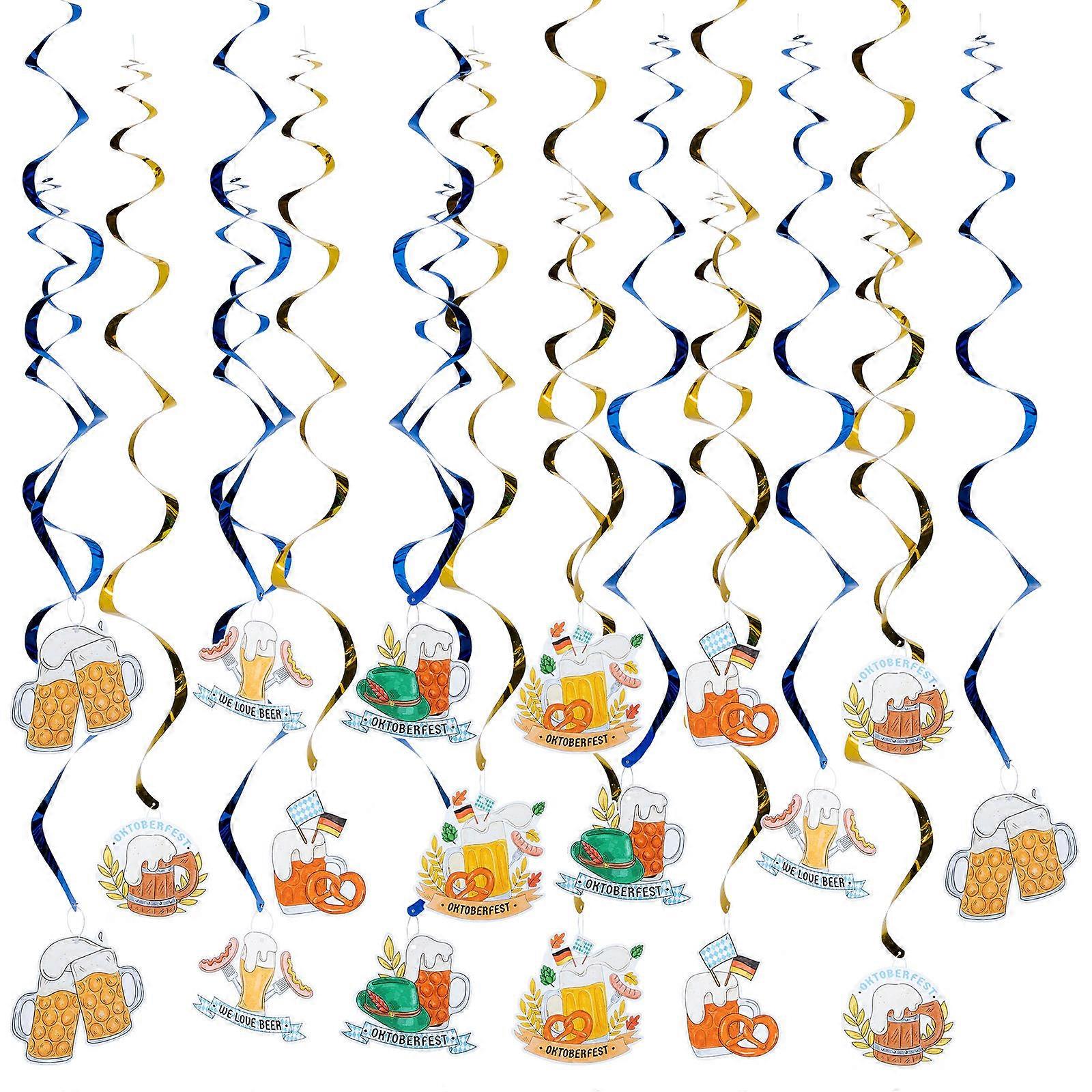 Colorful Party Supplies Swirls Decorations Photo Background Plastic 18 Sets