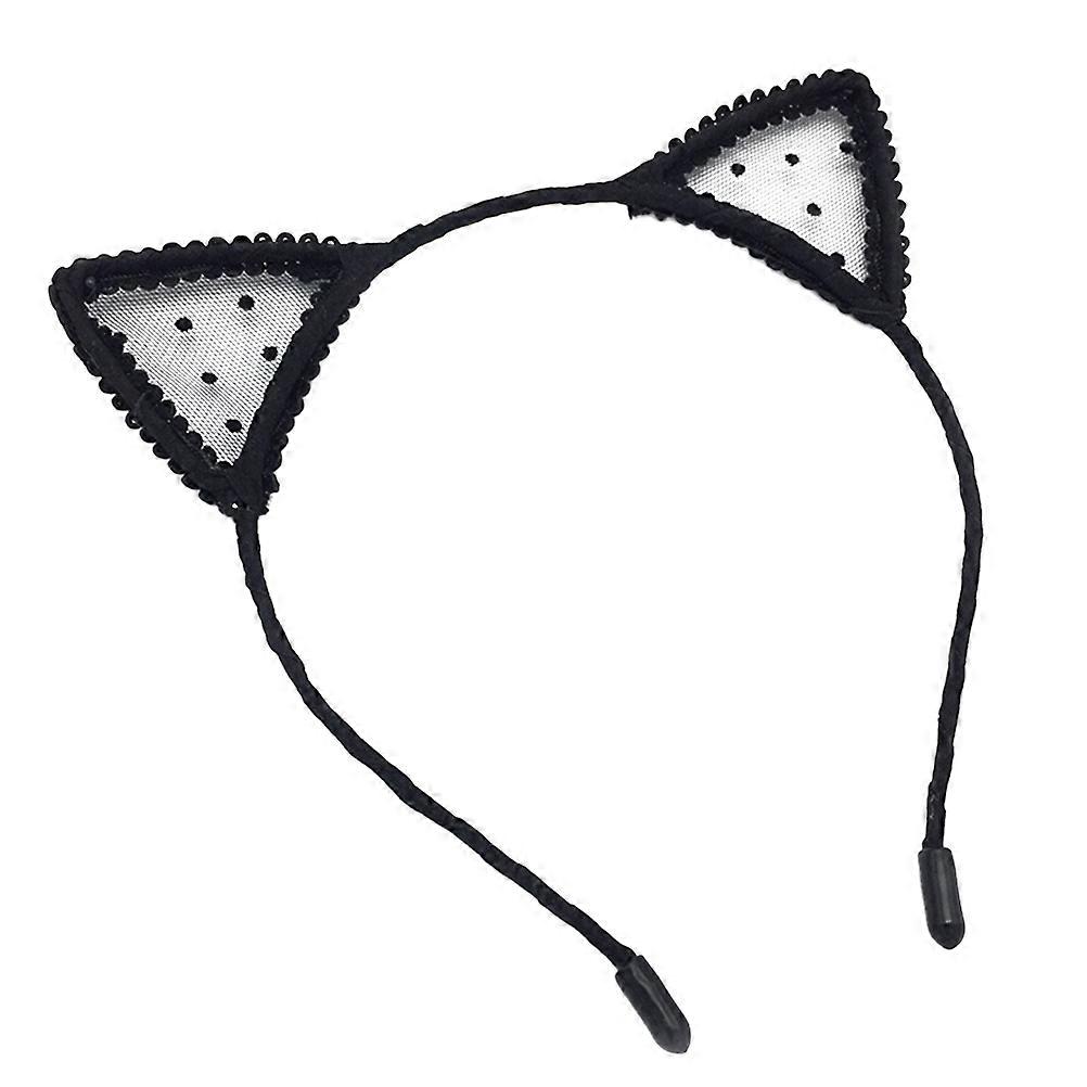 Lace Cat Ears Headband Simple Design for Cosplay Party 1Pack