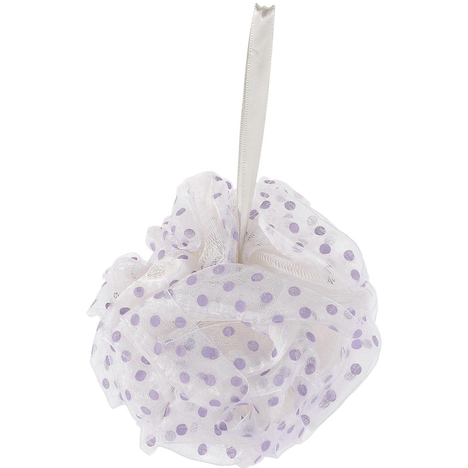 Exfoliating Shower Scrubber Bath Ball 2Pcs Purple Bathing Ball for Bath