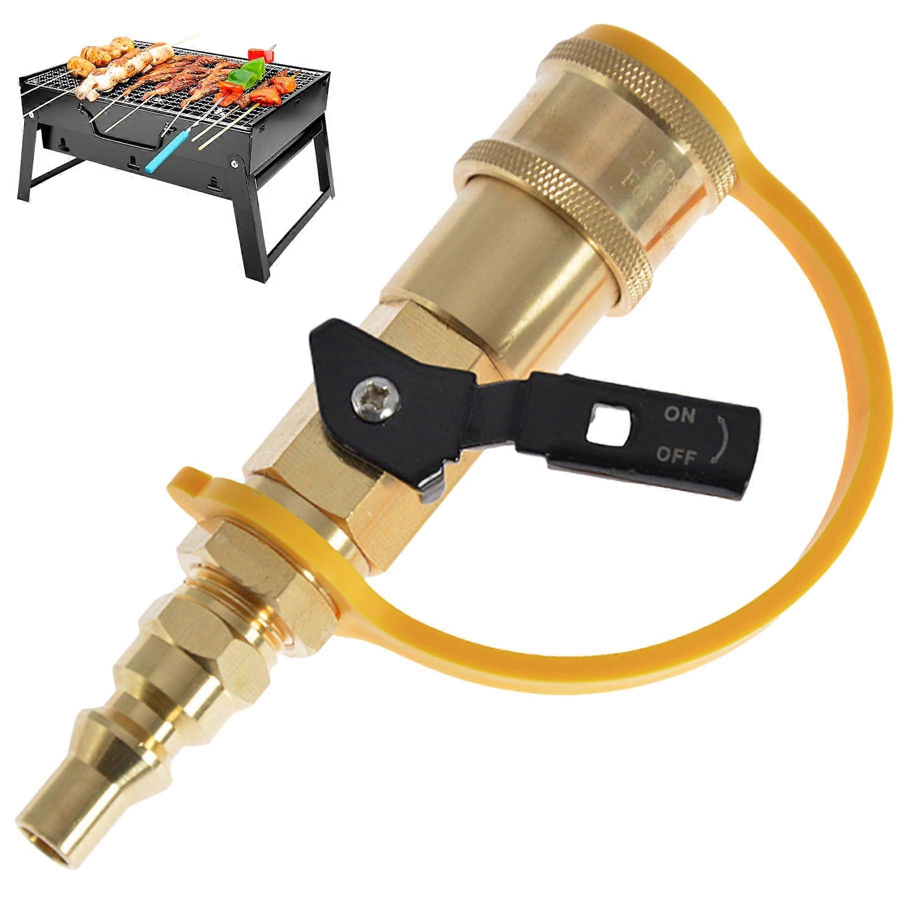 Propan Quickconnection 1/4 Leakproof Brass Propane Adapter with valve